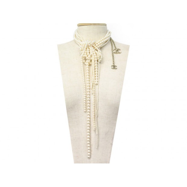 COLLIER CHANEL PERLES ECRU