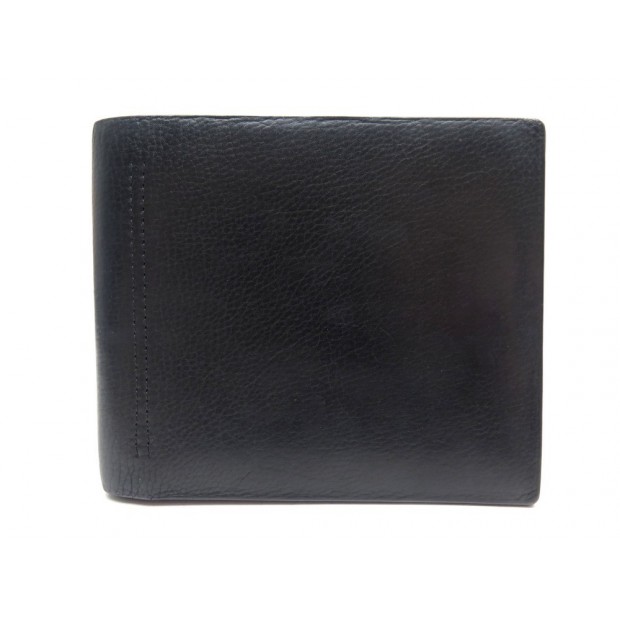 PORTEFEUILLE JOHN LOBB 10 CC EN CUIR ET DAIM NOIR LEATHER & DEER WALLET 495€