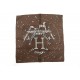 NEUF FOULARD GAVROCHE HERMES VIF ARGENT CARRE SOIE MARRON BOITE SILK SCARF 160€