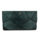 NEUF SAC A MAIN ROGER VIVIER POCHETTE 32 CM EN DAIM VERT HAND BAG PURSE 1100