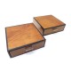 LOT 2 BOITES PARKER DUOFOLD EN BOIS LAQUE AVEC TIROIR WOOD DISPLAY BOX