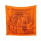 FOULARD HERMES JOSEPHINE DANSE CYRILLE DIATKINE SOIE ORANGE + BOITE SCARF 370€