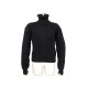 NEUF PULL SAINT LAURENT COL ROULE TORSADE NOIR 