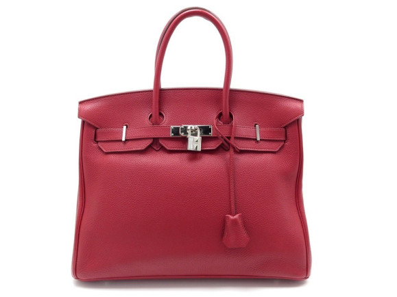 sac a main hermes birkin 35 cuir togo rouge garance