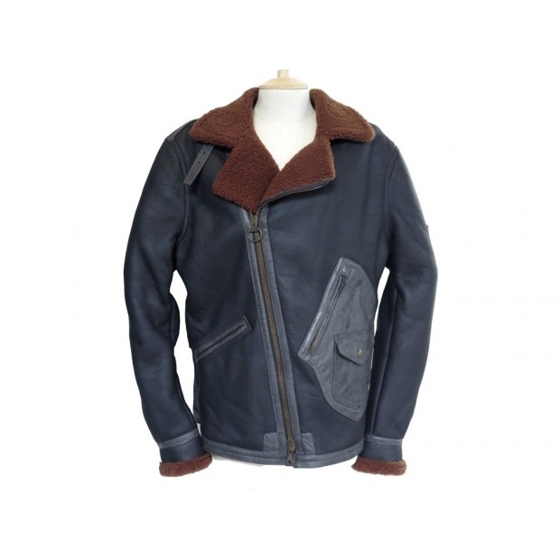 MANTEAU MATCHLESS FOKKER JACKET MAN L 48 50 M PEAU LAINEE & CUIR NOIR COAT 2499€