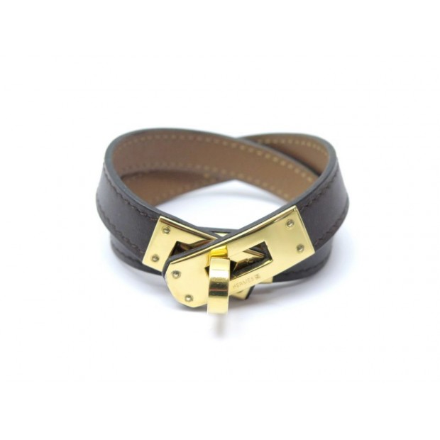 BRACELET HERMES KELLY DOUBLE TOUR CUIR 