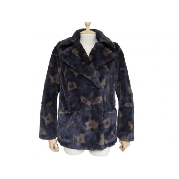 NEUF MANTEAU ZADIG & VOLTAIRE MILES LEO S 36 BLOUSON FAUSSE FOURRURE COAT 340€