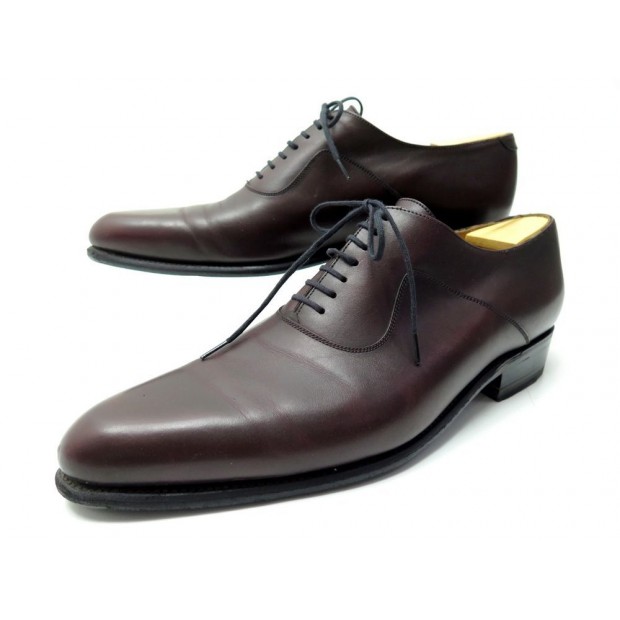 CHAUSSURES JM WESTON RICHELIEU GRAPHIC 446 9.5C 43.5 EN CUIR BORDEAUX SHOES 875€