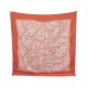 FOULARD HERMES CHEMINS DE GARRIGUE CHRISTINE HENRY SOIE ROSE + BOITE SCARF 370€