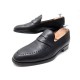 CHAUSSURES BERLUTI MOCASSINS 7 41 EN CUIR NOIR PERFORATIONS SHOES LOAFERS 1630€