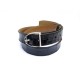 CEINTURE HERMES CUIR CROCO NOIR 