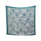 CHALE HERMES AU PAYS DES OISEAUX FLEURS CACHEMIRE & SOIE VERT + BOITE SHAWL 945€