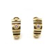 BOUCLES D'OREILLES HERMES EN OR JAUNE 18K 6GR DIAMANTS 0.38CT DIAMONDS EARRINGS