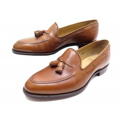 NEUF CHAUSSURES CROCKETT & JONES 613 CARLY MOCASSINS 6.5C 40.5 CUIR MARRON 515€