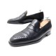 CHAUSSURES BERLUTI MOCASSINS 7 41 CUIR NOIR PERFORATIONS LOAFERS SHOES 1630€