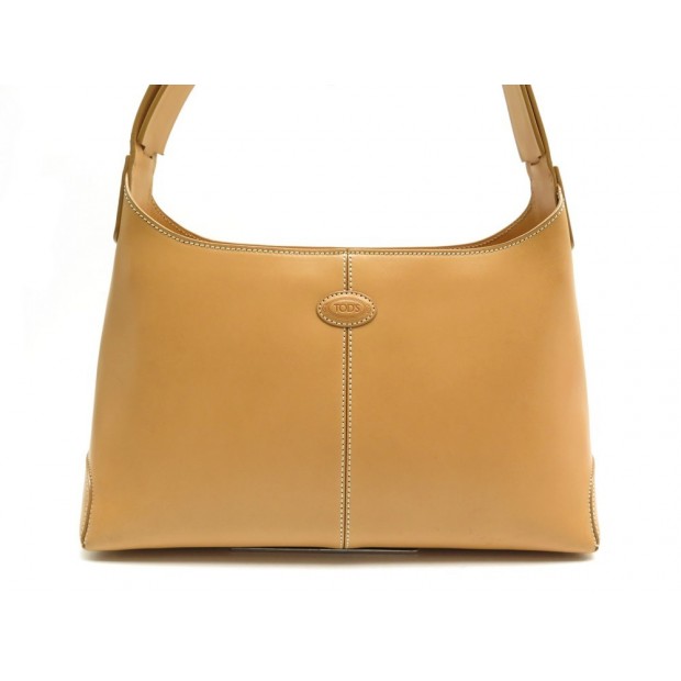 SAC A MAIN TOD'S PORTE EPAULE 32 CM EN CUIR GOLD LEATHER HAND BAG PURSE 995€