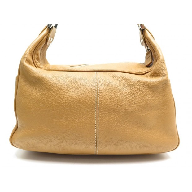 SAC A MAIN TOD'S PORTE EPAULE 34 CM EN CUIR GOLD LEATHER HAND BAG PURSE 995€