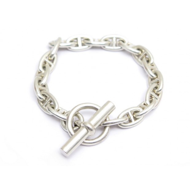 BRACELET HERMES CHAINE D'ANCRE PM 18 CM 18 MAILLONS ARGENT 38.6 GR SILVER 900€