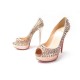 NEUF CHAUSSURES CHRISTIAN LOUBOUTIN SANDALES LADY PEEP SPIKE 39 PYTHON 1790€