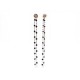 BOUCLE OREILLE PAMPILLE CARRE OR ROSE 