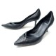 CHAUSSURES CHRISTIAN DIOR 40.5 ESCARPINS A TALONS EN CUIR CANNAGE NOIR PUMP 580€