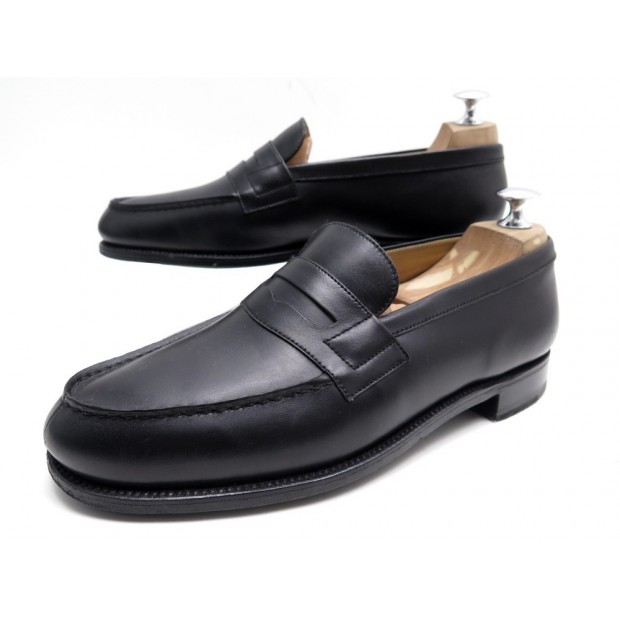 CHAUSSURES JM WESTON MOCASSINS 180 6D 40 EN CUIR NOIR LEATHER LOAFERS SHOES 610€