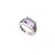 BAGUE MAUBOUSSIN MA PRINCESSE D AMOUR OR BLANC DIAMANTS AMETHYSTE 