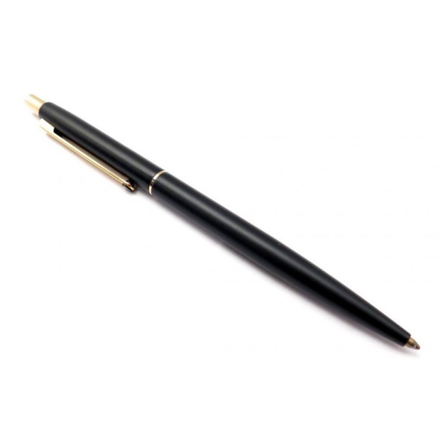 VINTAGE STYLO BILLE MONTBLANC NOBLESSE SLIMLINE RESINE NOIR BLACK BALLPOINT PEN