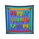 FOULARD HERMES LES SANGLES SOIE BLEU 