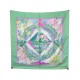 FOULARD HERMES GIVERNY LAURENCE BOURTHOUMIEUX EN SOIE VERT GREEN SILK SCARF 370€