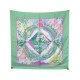 FOULARD HERMES GIVERNY SOIE VERT 