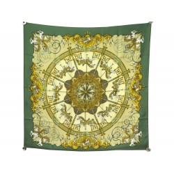 FOULARD HERMES LUNAPARK SOIE VERT 