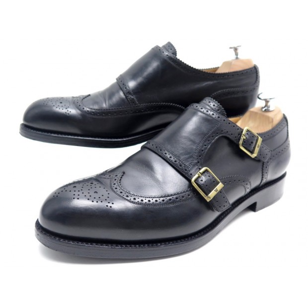 CHAUSSURES JM WESTON MOCASSINS DOUBLE SEMELLE CUIR NOIR 9E 