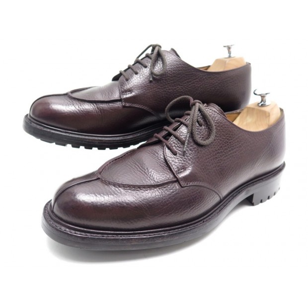 CHAUSSURES CHURCH S ALEY 8.5F 42.5 DERBY CUIR GRAINE BORDEAUX LEATHER SHOES 590€