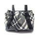 NEUF SAC A MAIN BURBERRY TARTAN GRIS 