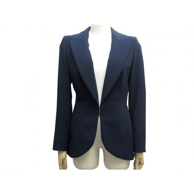 NEUF VESTE CHRISTIAN DIOR BLAZER T40 M LAINE BLEU MARINE BLEU WOOL JACKET 1600€