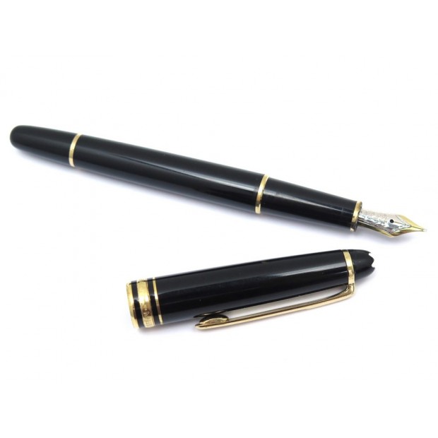 VINTAGE STYLO PLUME MONTBLANC MEISTERSTUCK CLASSIQUE RESINE NOIR BLACK PEN 505€