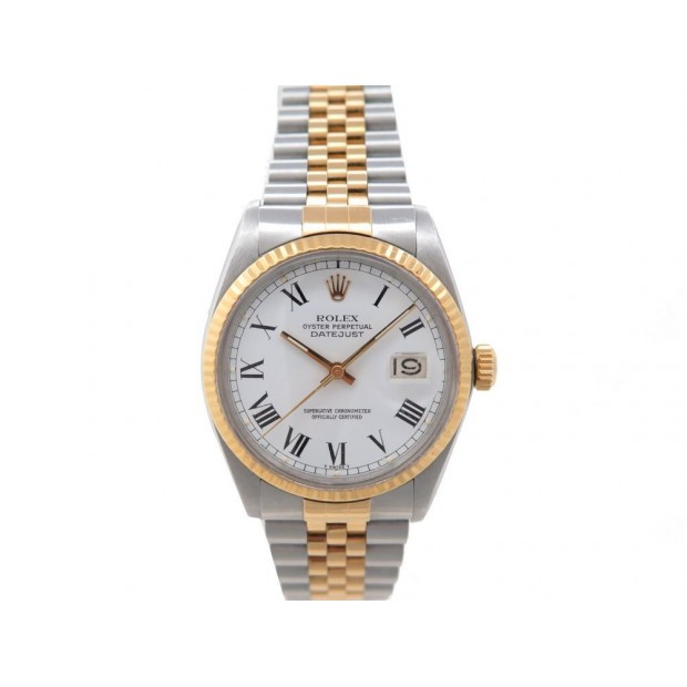 MONTRE ROLEX DATEJUST 16013F 36 MM AUTOMATIQUE OR JAUNE & ACIER WATCH 9350€