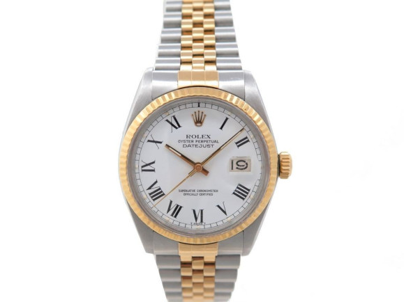 montre rolex datejust 16013f 36 mm automatique or
