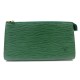 SAC A MAIN LOUIS VUITTON POCHETTE ACCESSOIRES CUIR EPI VERT CLUTCH POUCH 560€