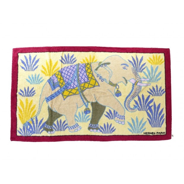SERVIETTE HERMES PLAGE MOTIF ELEPHANT 