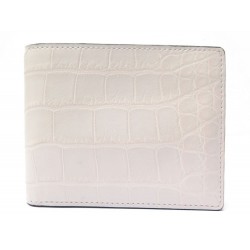 NEUF PORTEFEUILLE DELVAUX CUIR DE CROCODILE BLANC + BOITE ALLIGATOR WALLET 3600€