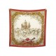 FOULARD HERMES LE DEBUCHE SOIE ROUGE 