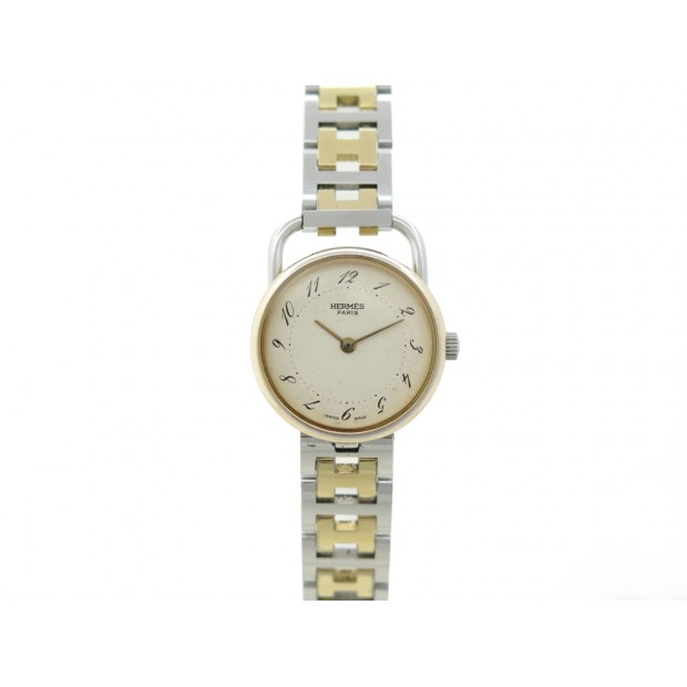 MONTRE HERMES ARCEAU OR ET ACIER QUARTZ 