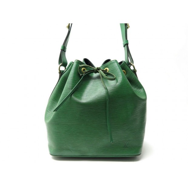 VINTAGE SAC A MAIN LOUIS VUITTON NOE PM SEAU CUIR EPI VERT LEATHER HANDBAG 1410€