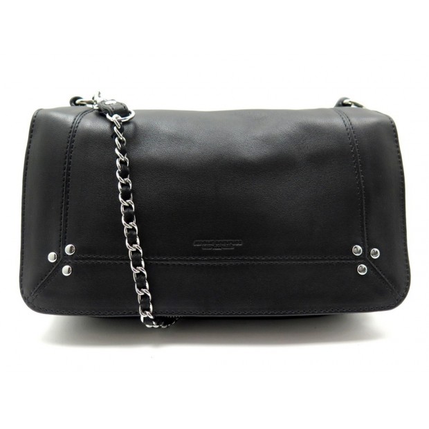 NEUF SAC A MAIN JEROME DREYFUSS BOBI BANDOULIERE CUIR NOIR LEATHER HAND BAG 565€