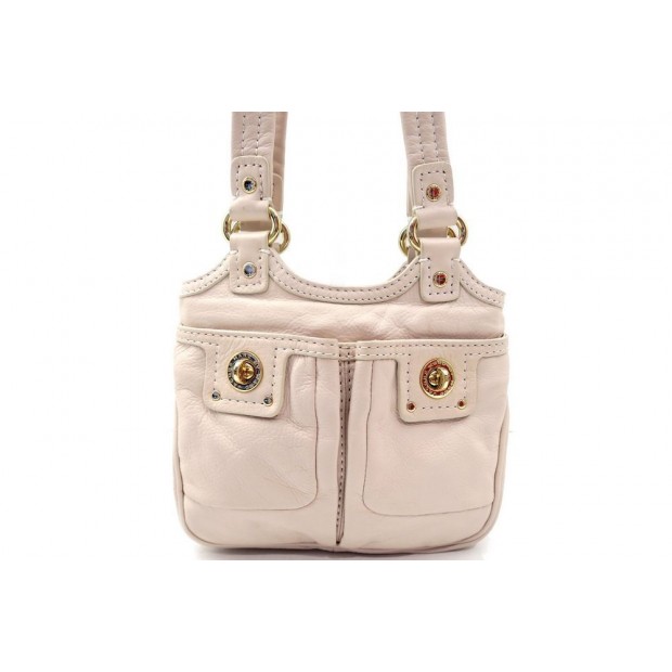 NEUF SAC A MARC BY MARC JACOBS POCHETTE CUIR BEIGE LEATHER HAND BAG PURSE 300€