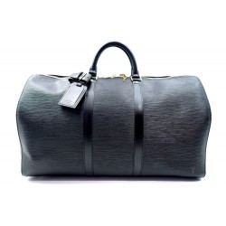  SAC DE VOYAGE A MAIN LOUIS VUITTON KEEPALL 50 CUIR EPI NOIR 