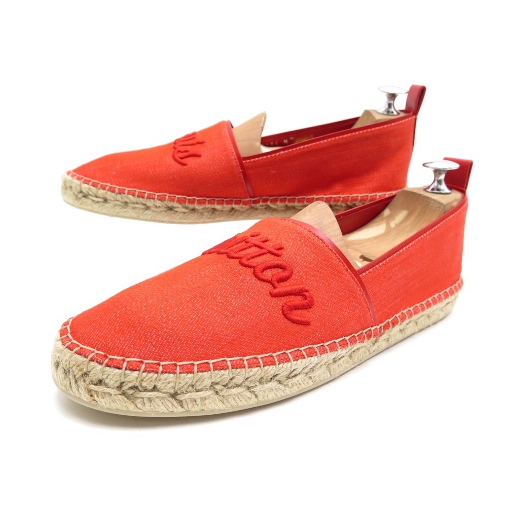 Leather espadrilles Louis Vuitton Red size 35 EU in Leather - 25253182