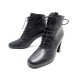 CHAUSSURES SAINT LAURENT BABIES 90 LACE-UP 404546 37 BOTTINES A TALONS CUIR 800€